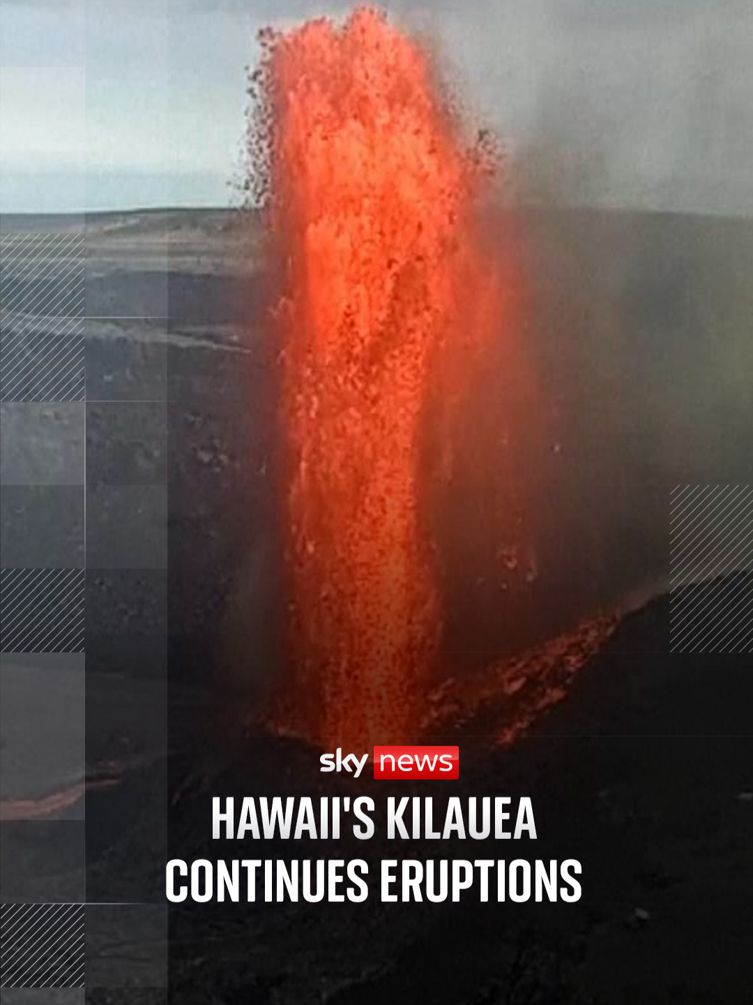 Jets of lava and plumes of ash are sent hundreds of metres up from Hawaii's Big Island volcano, continuing a current trend which started in December 2024. #volcano #hawaii #fyp