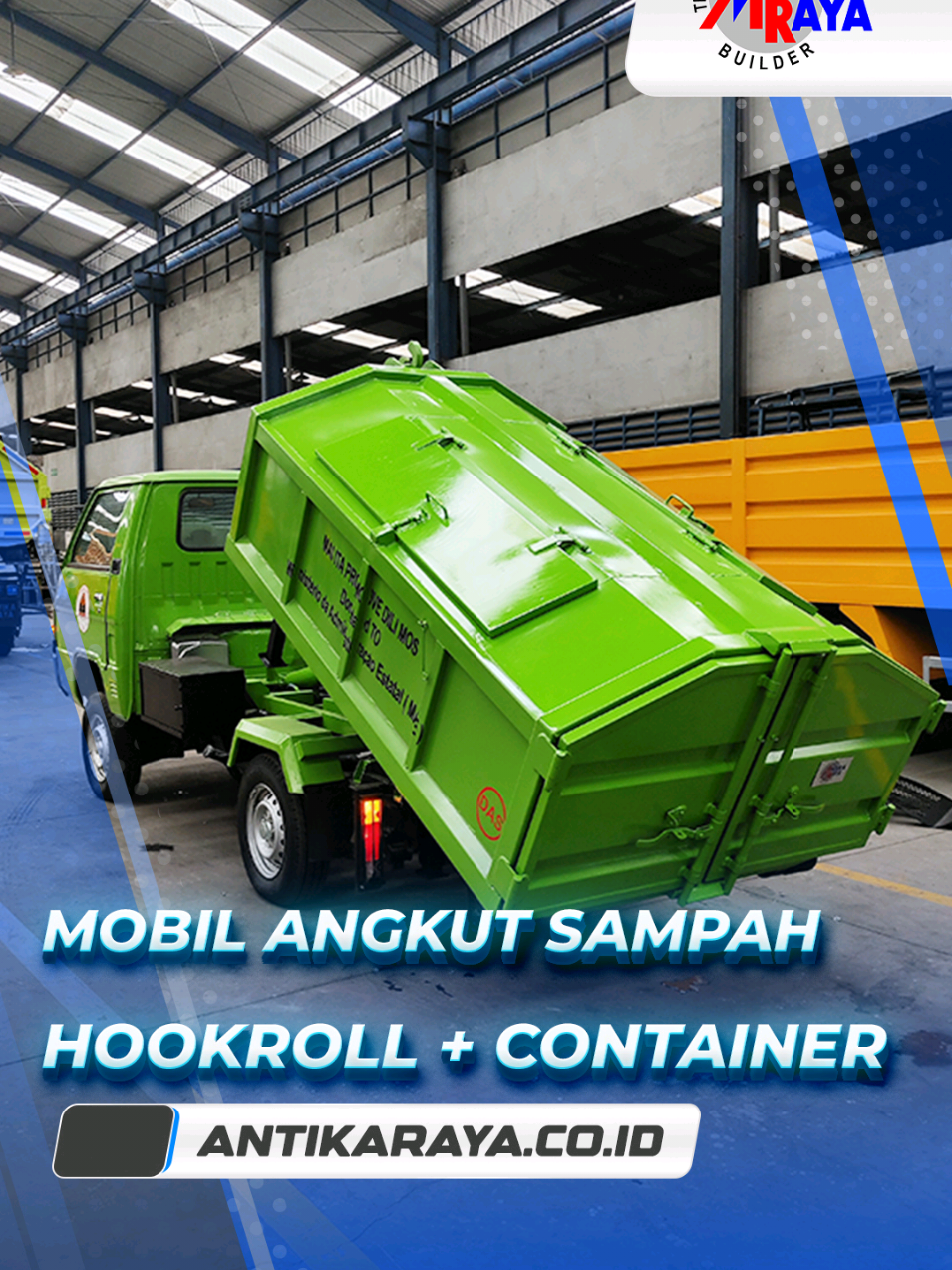 Bersih-bersih kota makin gesit bareng unit HookRoll / Arm Roll dari PT. Antika Raya! Dibangun di atas sasis Mitsubishi L-300, unit ini dilengkapi Bin 3 kubik yang praktis dan tangguh untuk angkut sampah di area sempit maupun padat. Cocok untuk operasional harian di kota besar, komplek, atau kawasan industri ringan. 💪 Ringkas, kuat, siap kerja! 📍 Buatan Karoseri Antika Raya – Surabaya. 🔧 Bisa custom sesuai kebutuhanmu. 📲 Hubungi kami sekarang via DM atau klik link di bio! _______________________________________ Official account of PT. Antika Raya. Jl. Demak No. 153, Surabaya 60173, Jawa Timur - Indonesia. Phone: 031 5322662 Fax: 031 5312088 ✅ Our Official Links: 📲 Whatsapp: 081333852631 💼 linktr.ee/antikaraya 🌐 Website : www.antikaraya.co.id	 📩 Email : sales@antikaraya.co.id 📸 IG & FB: @antikaRaya.official 🎥 TikTok & YouTube: @antikaRaya.official #AntikaRaya #Hookroll #HookRollSampah #KontainerSampah #BakSampah #TrukSampah #ArmRoll #TrukSampah #l300modifikasi  #L300 #mitshubishil300  #IndustriTransportasi #karoseriantikaraya #industriKaroseri #LogistikTangguh #ProdukBerkualitas #IndustriIndonesia #karoseri #mobilbox #trukbox #karoseriterbaik #karoserisurabaya #KaroseriIndonesia 