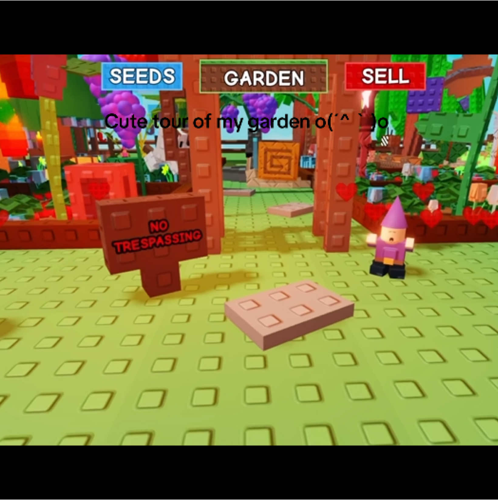 Cute tour,, (should I do it during night? Sorry I haven’t been posting but here’s a tour for my garden! #fyp #cutesy #coquette #roblox #funny #cutecore🎀🦴🍮🐾 #robloxgame #growagarden #happy