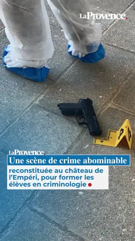 Une scène de crime abominable reconstituée au château de l'Empéri, pour former les élèves en criminologie #criminologie #faitsdivers