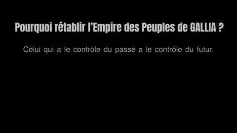 ⚠️ || POURQUOI RÉTABLIR L’EMPIRE DE GALLIA ? ||  Il est temps que nous reprenions le Contrôle de notre Monde, nous sommes arrivés à un carrefour pour l’Humanite durant lequel ce sera aux Peuples de décider de leurs propres sorts !! #Dsl77 #Politique #Actualite #Histoire  #Gallia  @Emmanuel Macron Libère les Peuples, tu ne gagneras pas c’est acté 