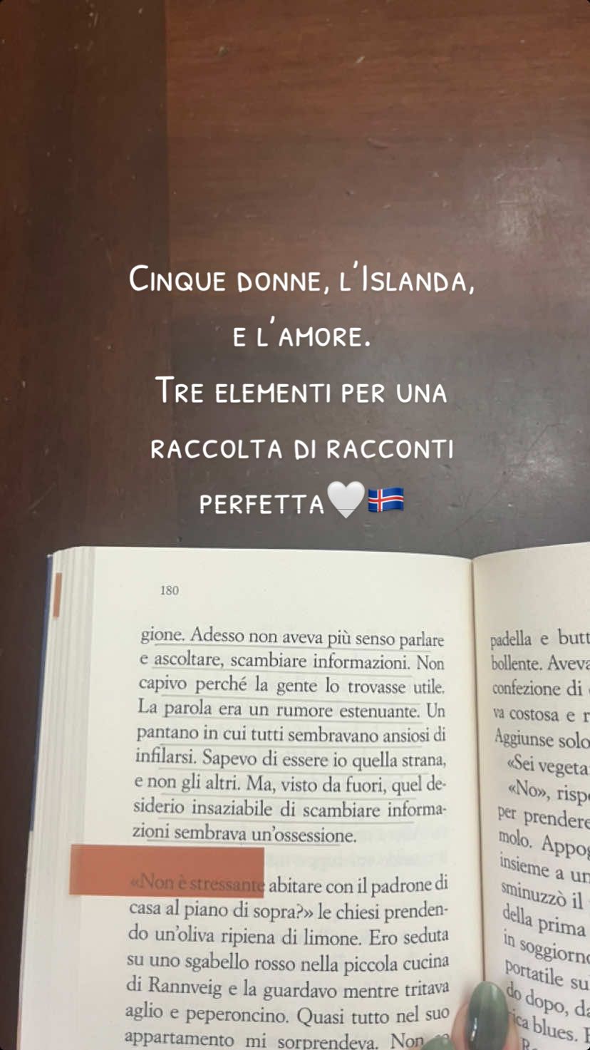 La nuovissima uscita edita #iperborea tradotta dall’islandese da Silvia Cosimini ci parla di cinque racconti tutti al femminile di donne di età diversa, che sono uniti dalle diverse declinazioni dell’amore.  L’autrice è Guðrún Eva Mínervudóttir, che ho ho avuto il piacere di conoscere il giorno dopo la pubblicazione del libro in Italia - dolcissima, simpaticissima, e con la quale si è dialogato sul suo stile e sulla percezione della letteratura, che mi ha fatto apprezzare molto di più questi racconti. A me è piaciuto tantissimo, e sono sicura che piacerà anche a voi🤍 @Iperborea Casa Editrice #fyp #libri #letteraturaislandese #animeboreali #letteraturenordiche #booktokitalia #libritiktok #ticonsigliounlibro  #andiamoneiperte #iperboreacasaeditrice  
