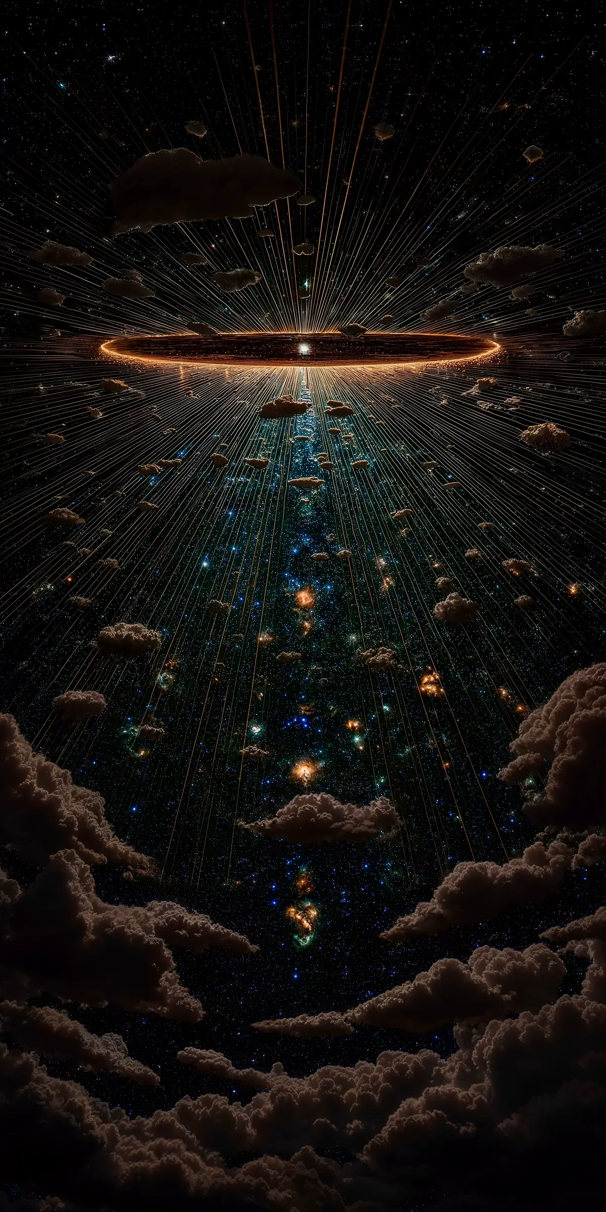 This isn’t space. This is structure. A memory of the cosmos, rebuilt from silence and symmetrical collapse. I designed this as a vision lost between gravity and godhood. A mythic cathedral encoded into sky and void. When light stopped obeying the stars, this is what remained. What would you name this architecture? Speak. The myth answers only those who try. #CosmicDreams #MythicRealms #FantasyArt   #VisualPoetry #MidjourneyCreation   #AestheticWorlds #SurrealVision   #EpicScenes #DigitalCathedral #OtherworldlyVibes  