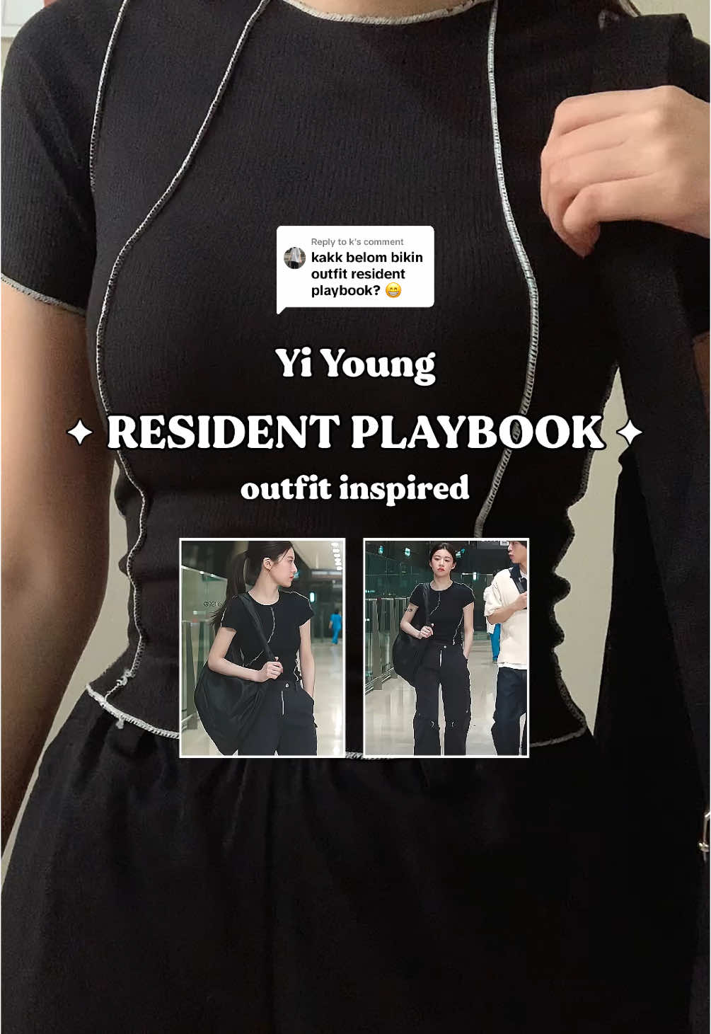 Replying to @k  recreate outfitnya Oh Yi Young di kdrama Resident Playbook 🖤✨ suka banget outfit yiyoung vibesnya boyish korean style, simple tapi tetep keren 🤩 btw croptop yang aku pakee🔗158 #gayaditiktok #fashiontok #fashiontiktok #TikTokFashion #koreanstyle #outfitideas #kdrama #residentplaybook 