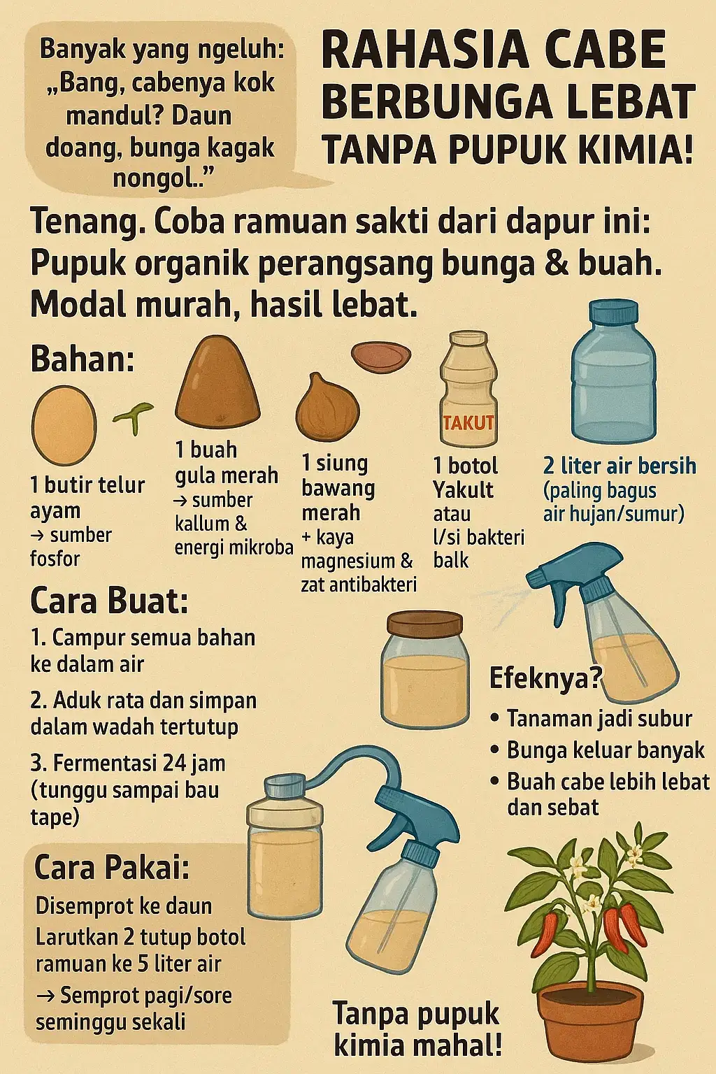 Rahasia Cabe Berbuah Lebat #tanaman #sayuran #cabe #fyppppppppppppppppppppppp #fypシ゚ 