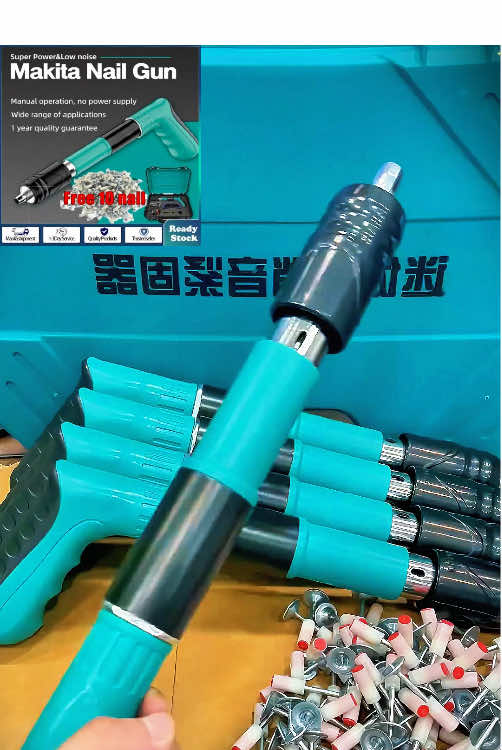 [Free Shipping]Nail g-UUn Tools High Quality Manual Steel Nails 5 Gears Adjustable Concrete Rivet Tool With 10 Free Nails Durable Safty Mini Portable Nail Fixed Machine#Nail Puncher	 #Heavy Duty With Nails Ceiling Artifact #Manual Steel Nails G-u-n For Concrete Rivet Tool Steel Rivet G-u-n #fyp#tiktokshop