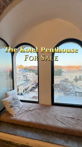 Can you guess the price of the Kotel Penthouse?  First Line the Kotel with a jaw dropping view, welcome to the most special penthouse in the world - The Crown Jewel  Of Israel 🇮🇱💎 Contact for more details.  #israel #forsale #viral #jerusalem #penthouses #kotel #westernwall 