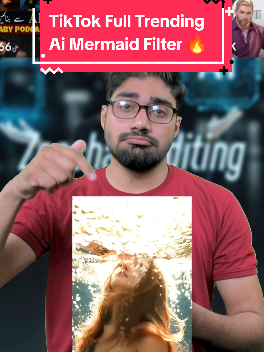TikTok Full Trending Ai Mermaid Filter 🔥.#foryou #foryoupage #tiktok #ai #video #editing #tutorial #LearnOnTikTok #zeeshanediting 