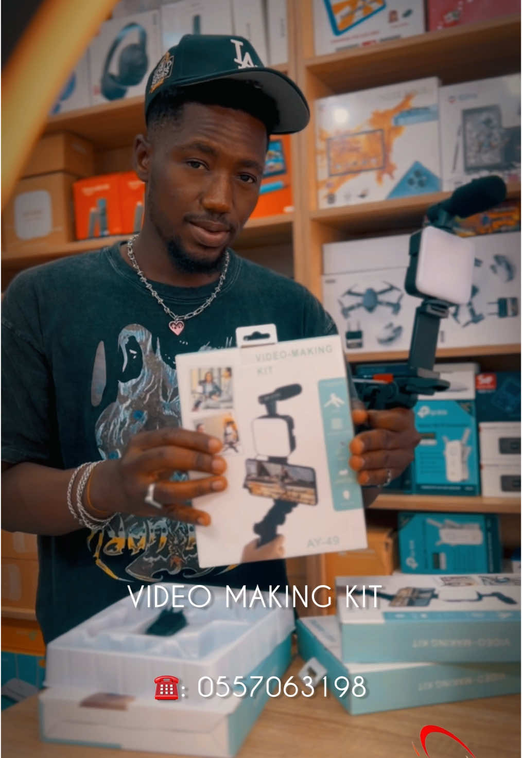 🎥 AY-49 Video Making Kit – Your all-in-one setup for pro-quality content! Perfect for vlogging, TikToks, YouTube videos, Zoom calls, and more. ✨ What’s Inside: 	•	LED ring light 	•	Adjustable tripod stand 	•	Phone holder 	•	External mic for clear audio 	•	Bluetooth remote 💡 Portable, easy to use, and ideal for creators on the go! 💰 Available now at just the right price. 📞 Call/WhatsApp 0557063198 to order. 📍 Only at Device360 Electronics. #Device360Electronics #AY49Kit #VideoMakingTools #ContentCreationGH #RingLightSetup #VloggingGear #ghanatech 