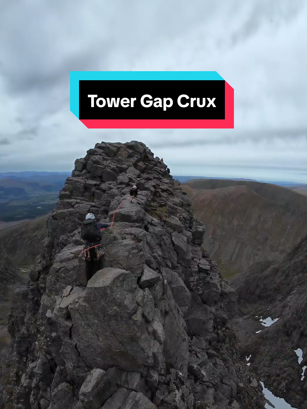 climbing the crux section of tower ridge, a brilliant diff on Ben Nevis  #rockclimbing #tradclimbing #Scotland #fyp #Outdoors 