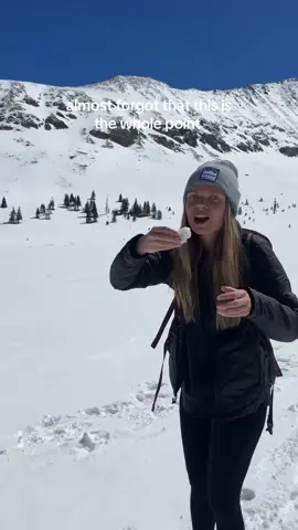 snow = the best hiking snack  #snow #colorado #hikecolorado #coloradohiking #girlswhohike #winterhiking #hikersoftiktok #hikemoreworryless 