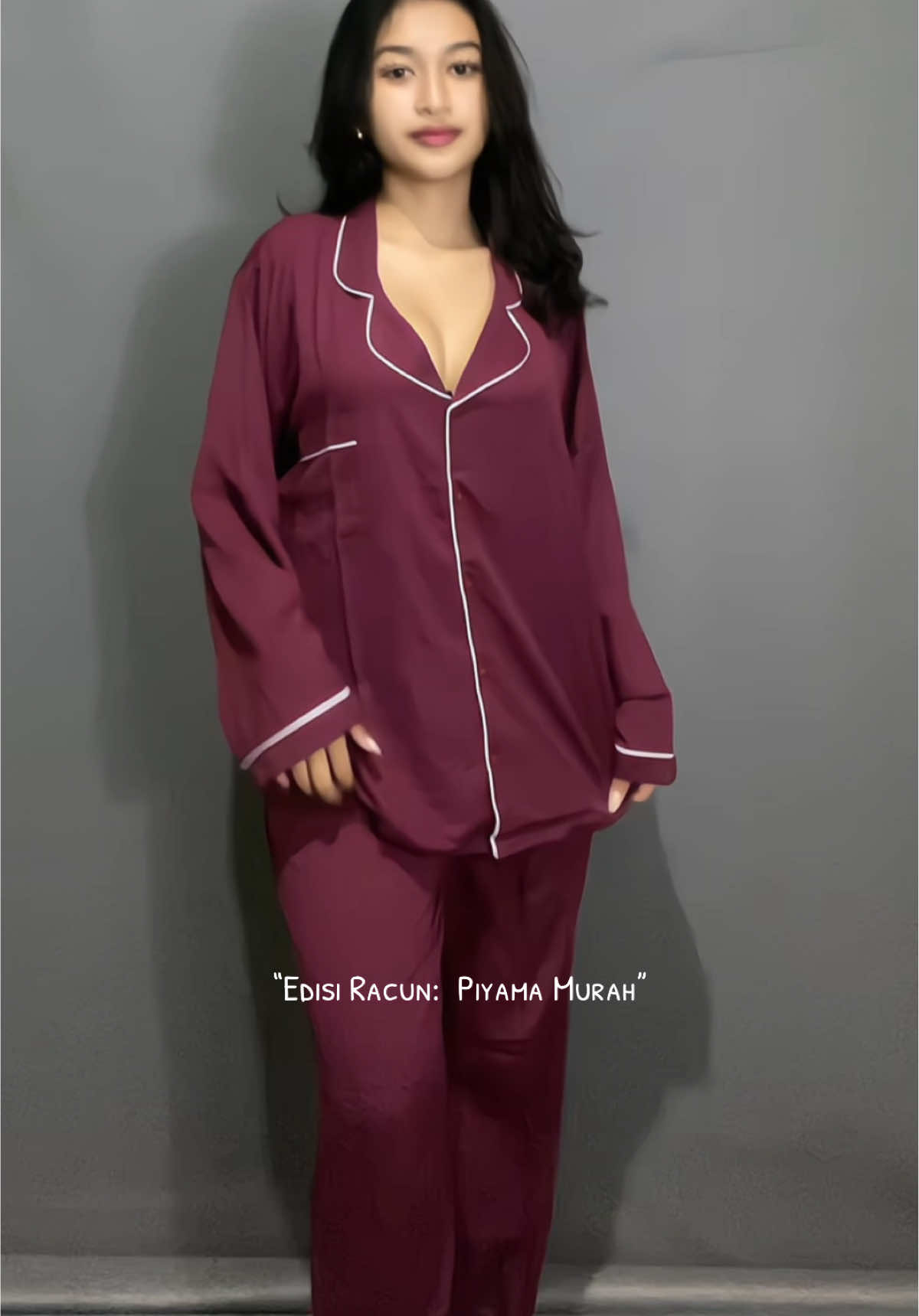 Ini bahanya adem banget, bisa nih buat tidur😍 #piyamakekinian #piyamamurah #piyama #piyamawanita #piyamajumbo #piyamaviral 