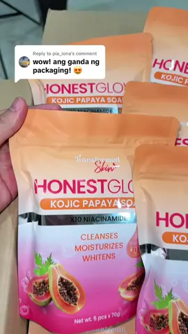 Replying to @pia_iona New Packaging for our Kojic Papaya Soap!! #HonestGlow 