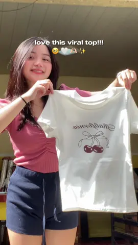 worth it budol nanaman 😫🫶✨  #shirt #white #cherry #viral #trending #top #stretchable #sexy #cute #fyp #foryoupage #fypツ #foryou #fypage 