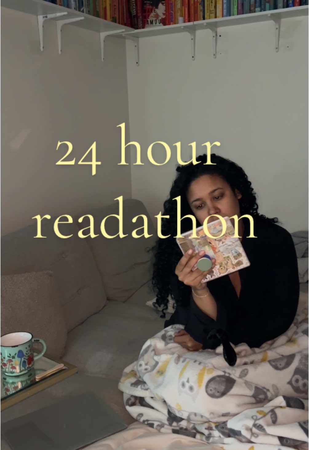 i slept 10pm-7:45am but NO NAPS! who am i!  #24hrreadathon #24hourreadathon  
