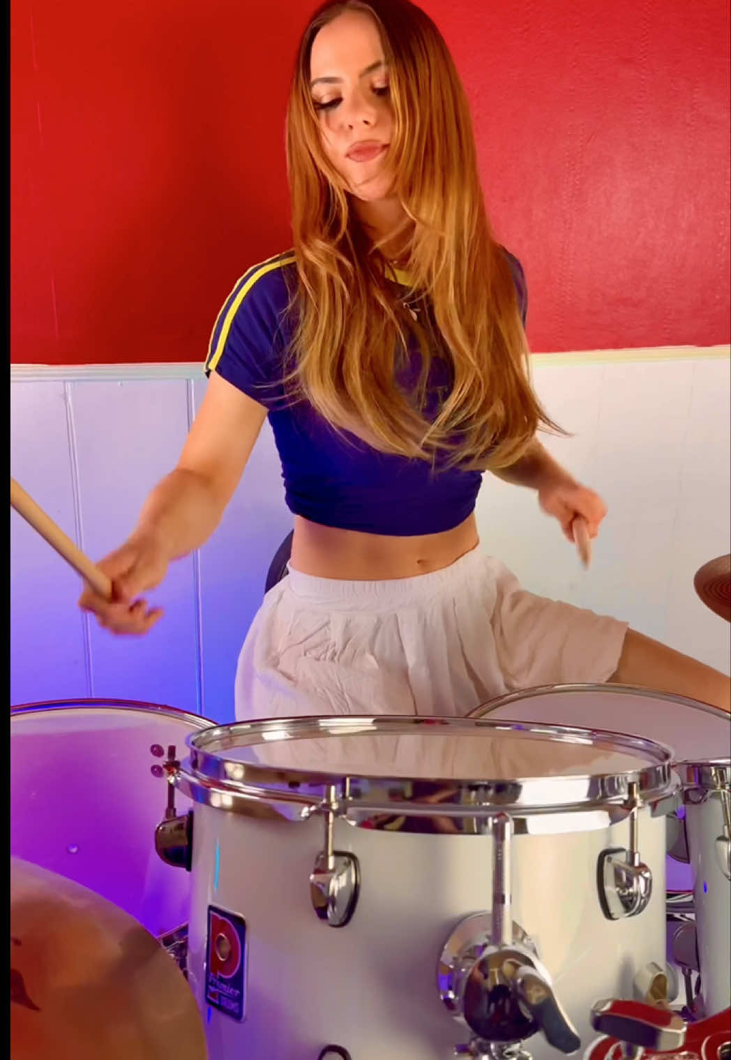 LIVIN ON A PRAYER 🔥 #bonjovi #drummer #drumcover #drummergirl #femaledrummer 