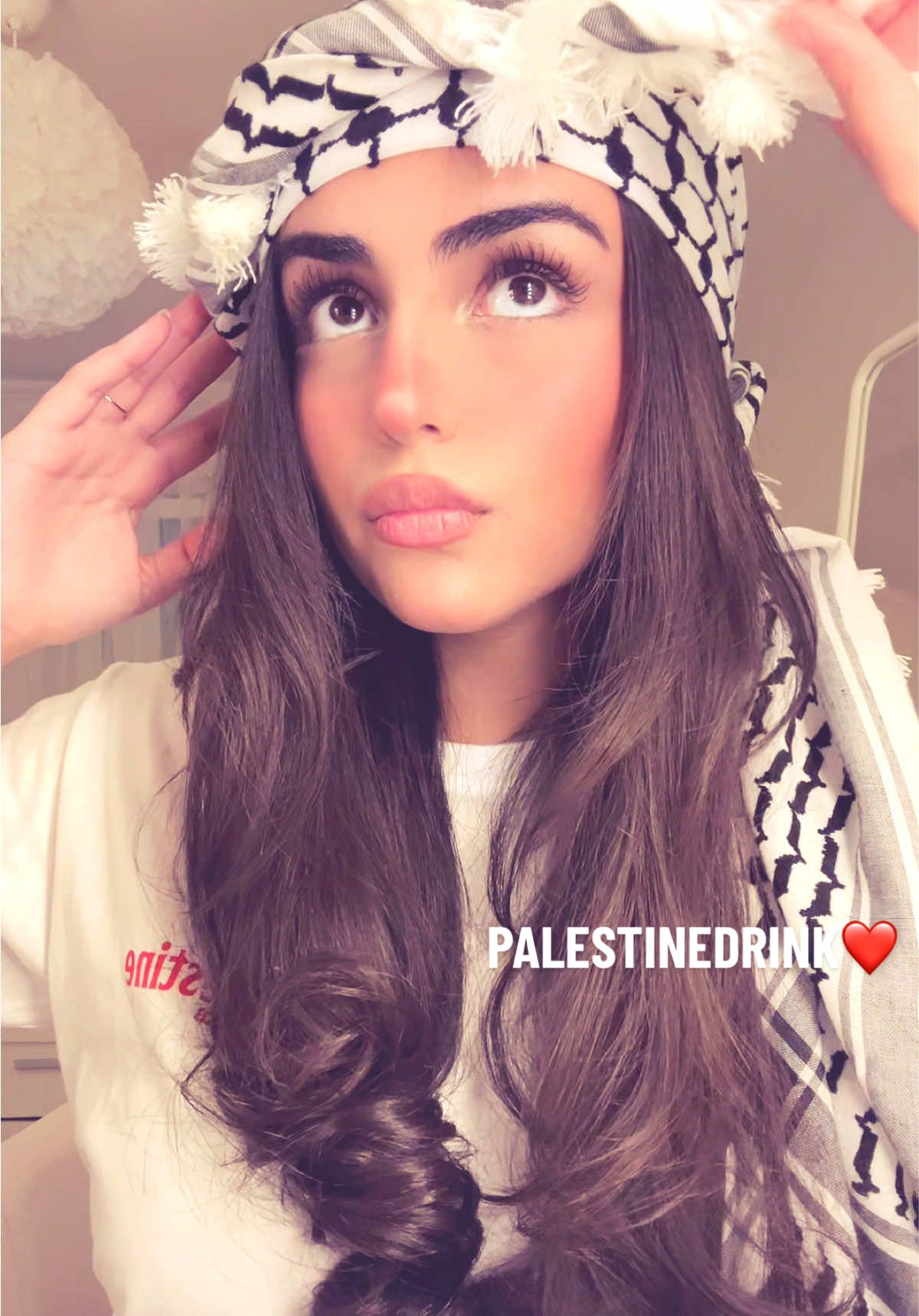 @Palestinedrinks ❤️ #kuffiyeh #hatta #tutorial #palestina #palestinedrinks #palestina🇵🇸 