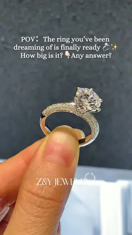 💎💍✨What carat size it is?#labgrowndiamond #fyp #trending #engagement #ring #selfloveluxury #USA 