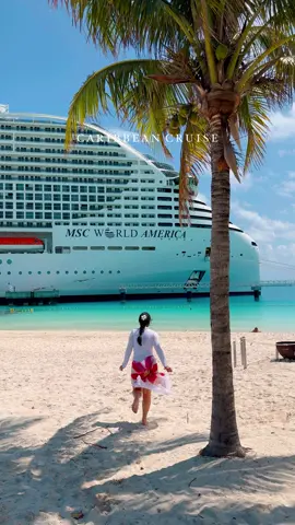 Tag someone you’d go on a Caribbean cruise with 🛳️🌺 Sailing on MSC World America from Miami to Ocean Cay felt like a dream: turquoise waters, white sand… and the ship itself was an experience in luxury with incredible food, shows every night and the kind of comfort that makes you forget everything else 🏝️✨ @MSC Cruises Official #MSCWorldAmerica #MSCCruises
