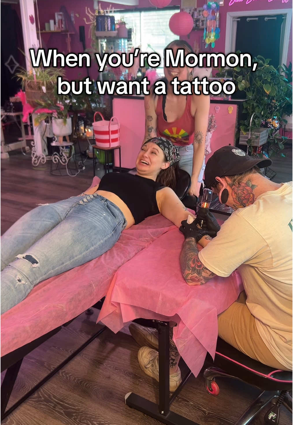 Here at Pure Gold, we’ll always find loop holes ;) #tattoocommunity #mormontiktok #satire #tattooartist #fyp 