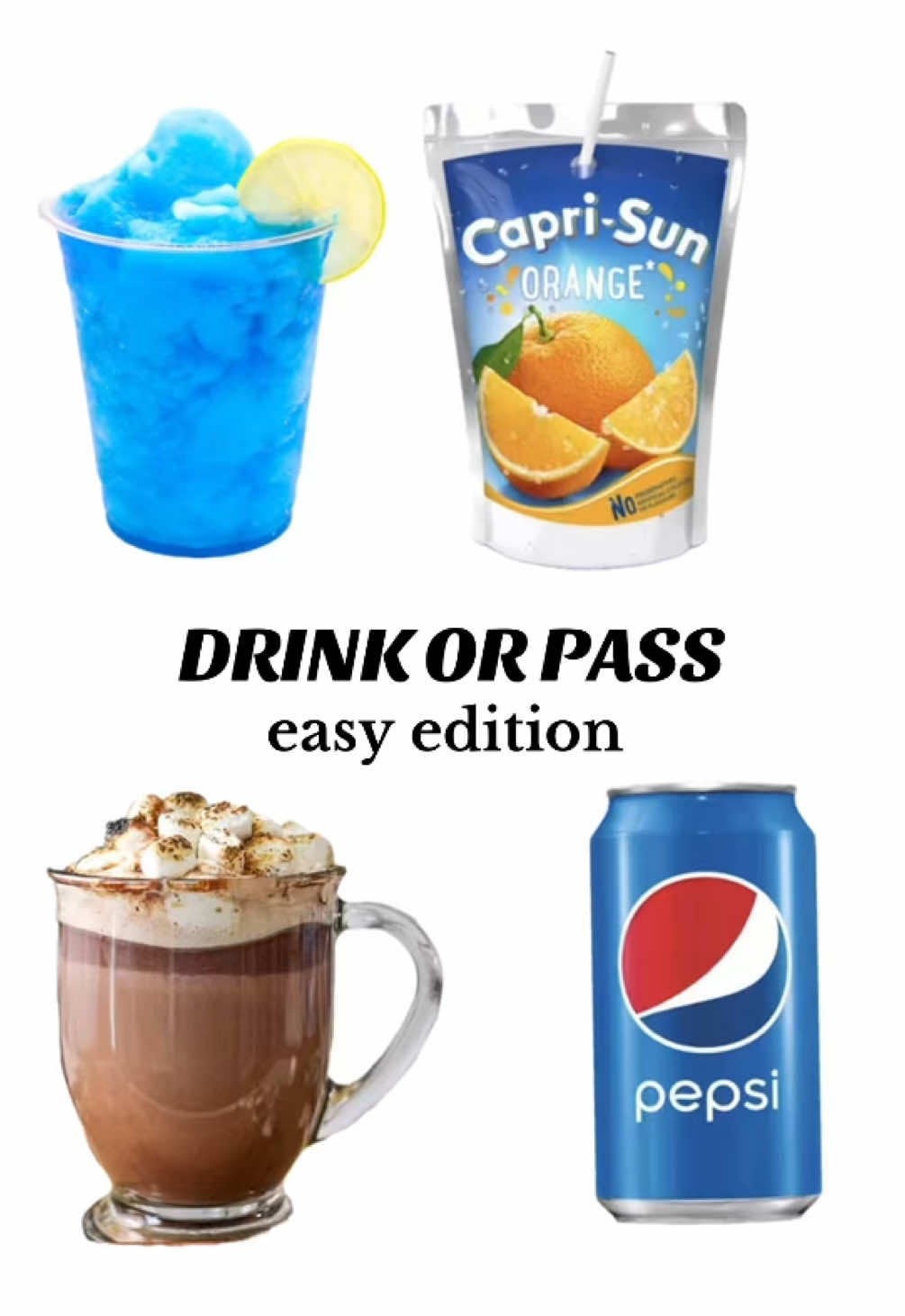What would you drink?🥤  #drink #drinkorpass #eatorpass #eat #softdrink 