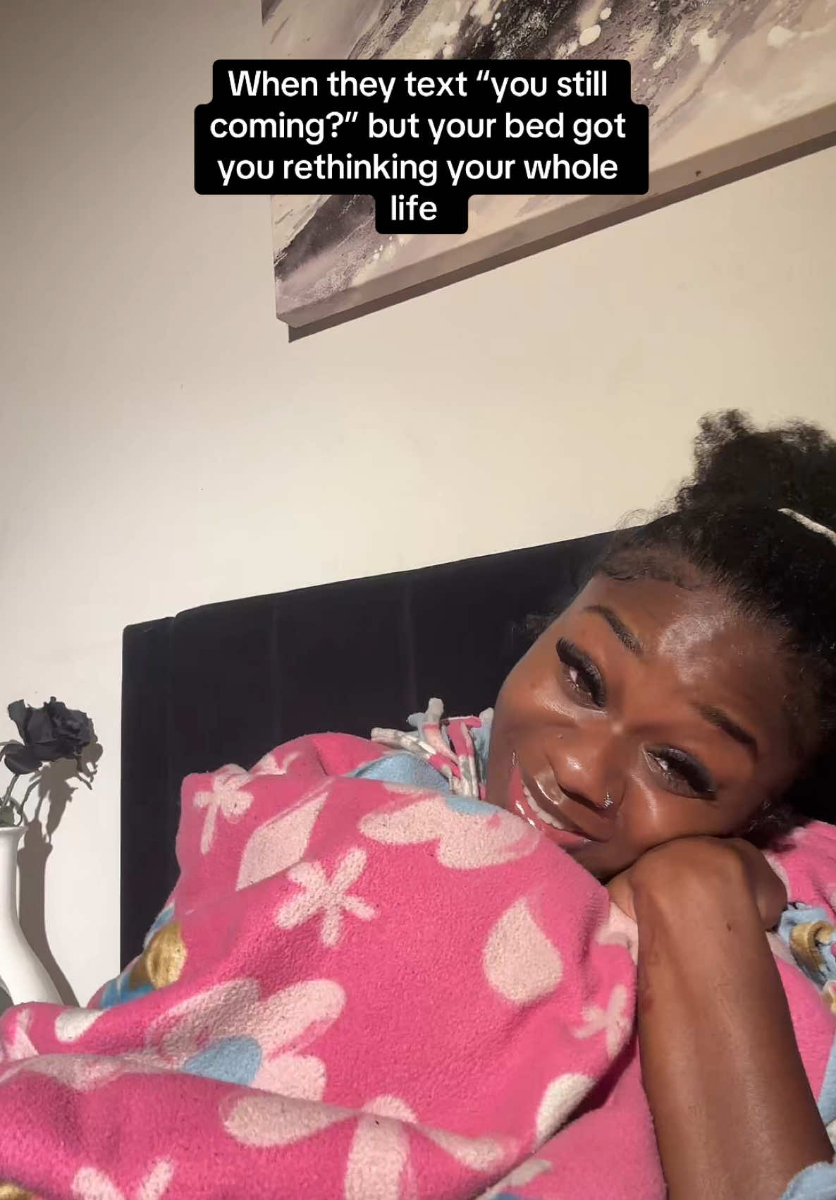Them: “You still sliding tonight?” Me: cuddled up like a burrito #fypシ #homebodylife #relatable 