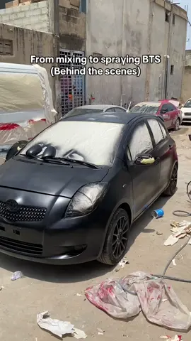 Behind the scenes  #YavinaVentures #AutoPaintGhana #BehindTheScenes #CarSpraying #PaintMixing #GarageVibes #BlackPaintFinish #CarRespray #GhanaAutoTok #fyppp #foryoupage