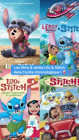 Les films & séries Lilo & Stitch dans l’ordre chronologique ! 🍿 #liloandstitch #liloystich #lilostitch #stitch #disney 