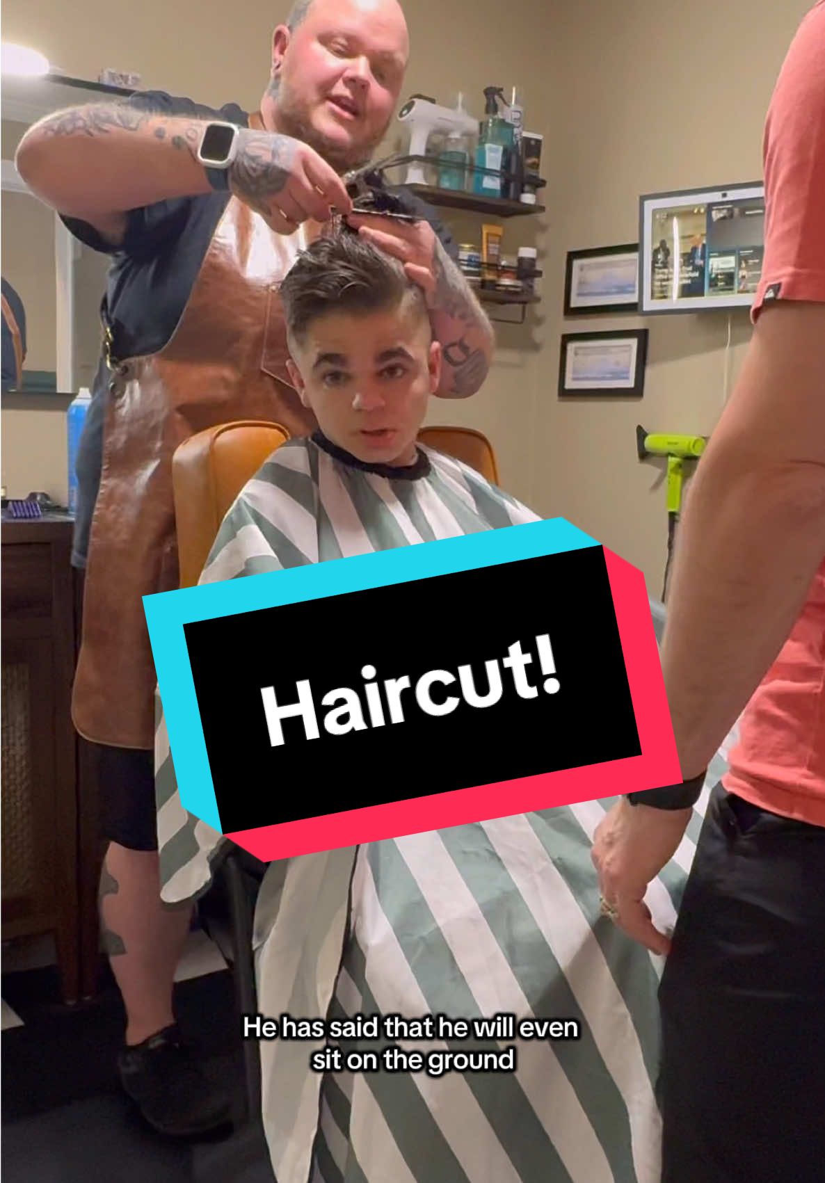 Logan has the best barber!  #haircut #barber #thebarbersociety #fade #inclusive #hair #stylish 