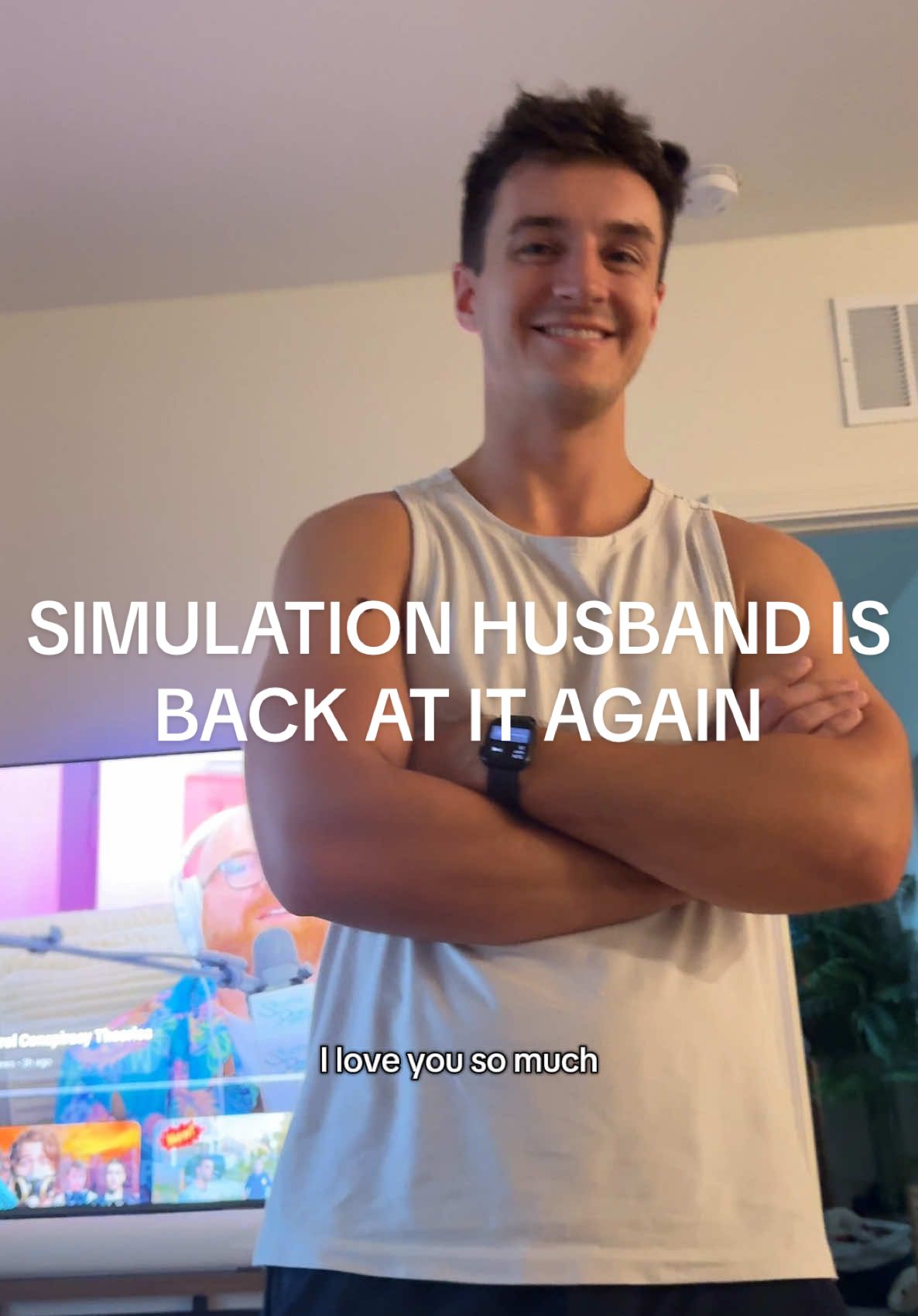 Simulation husband being promoted to simulation dad 🥹 #fyp #foryou #pregnancy #pregnant #secondtrimester #simulationhusband 