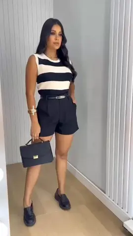 Short alfaiataria com cinto #moda #look #arrumesecomigo 