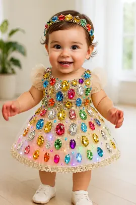 She doesn’t wear diamonds… she is the diamond! #baby #cutebaby #babygirl #APT #babysing #babyvoice #viraltiktok 
