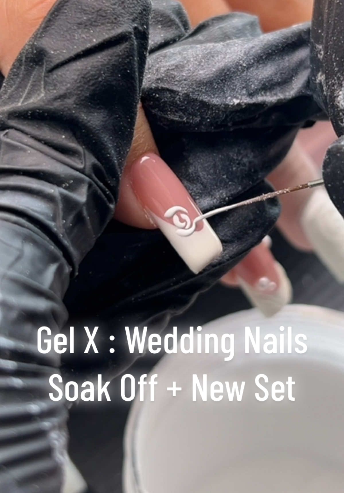 finally , my clients wedding nails 🥹 gel x #gelxtutorial #gelxnails #gelxnailtech #gelxretention #nailtutorial #nailtech 