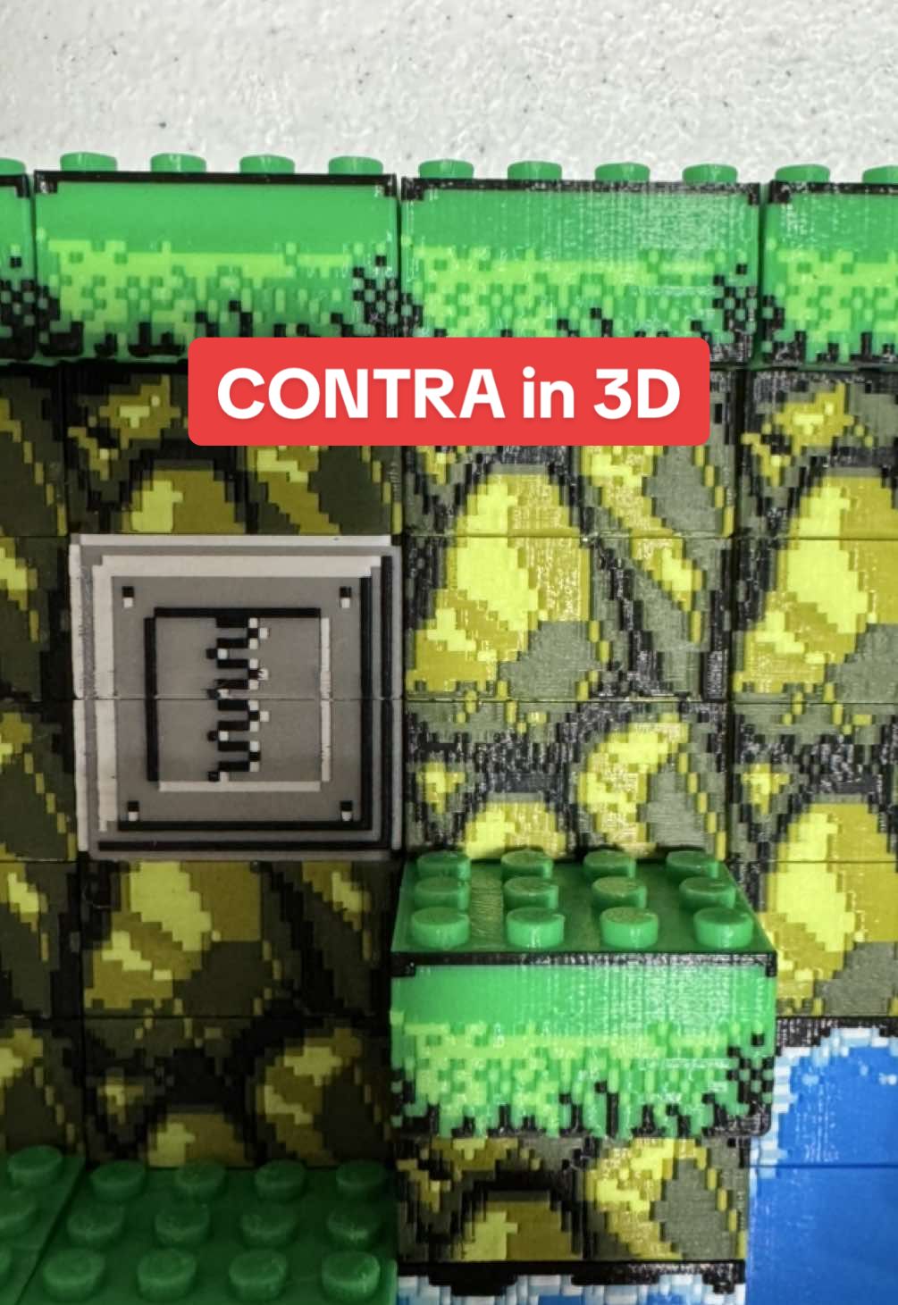 I'm 3D printing all of Contra level 1 from the original Nintendo. In progress. Pixels to Plastic: Contra Remastered [+-••] Designed and 3D printed  by Adam Stephey ©️2025 #contra #retrogaming #NES #nintendo #3dprinting  #80s #90s #xennial #pixelart  #PixelsToPlastic  #80snostalgia