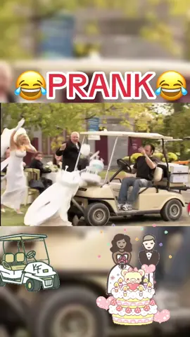 Follow @PrankKing2025 for more!❤️Runaway golf cart ruins weeding!😂 #funny #prankvideo #prankwars #gags #jfl2025 #pranksta2025 #fyp 