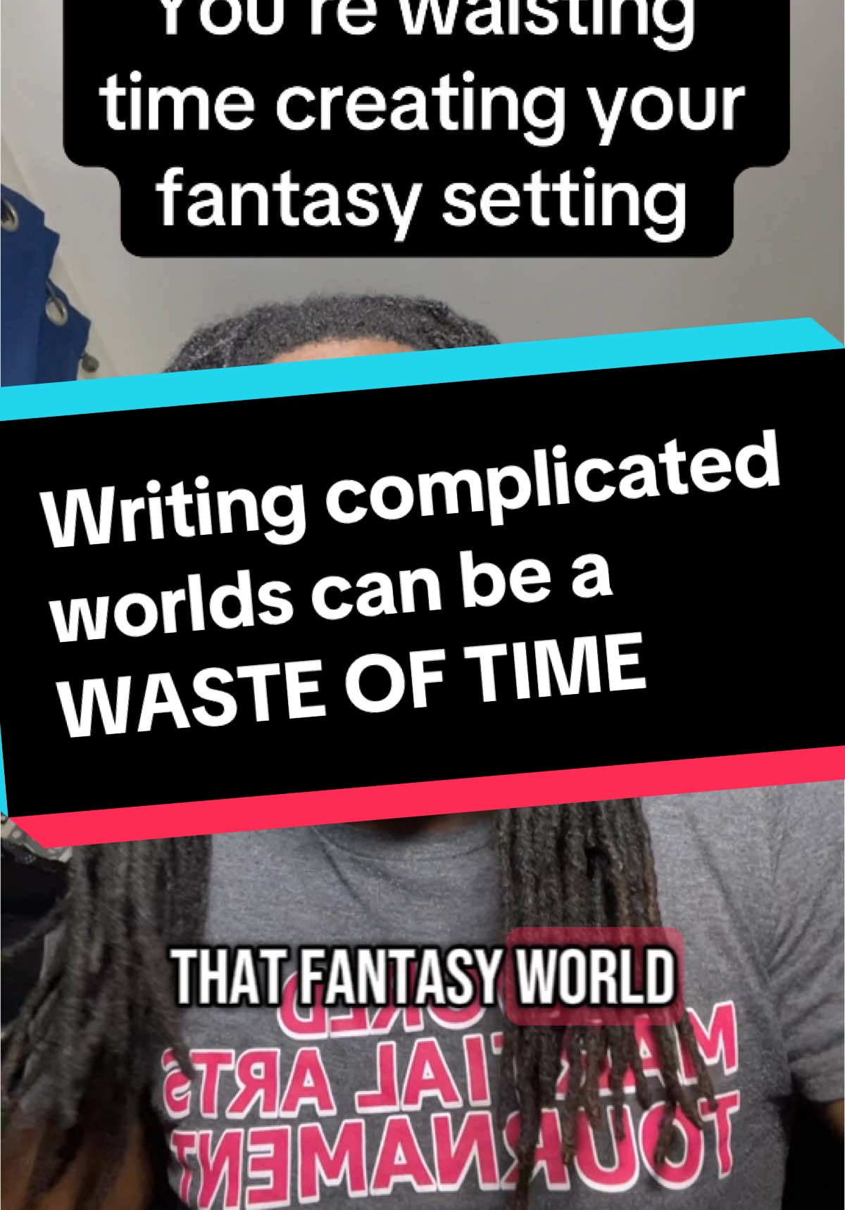 Writing complicated worlds is definitely cool and helps your fantasy worlds feel more full and alive, but it can also be a time-killer.  Writing the story and the characters of your world always takes precedence (especially at the start of your book).  Your book’s character’s drive the journey and pacing of your story.  Make sure to focus a lot of attention into ensuring that your readers understand your character’s desires and how they’re intertwined with the world you’re crafting. #writing #writertok #author #writingcommunity #writingtips #writingabook #fantasywriter 