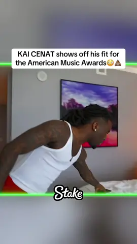 KAI CENAT shows off his fit for the American Music Awards😳💩 #Kai #kaicenat #twitch #fyp #ama #americanmusicawards #musicawards #redcarpet #live #celeb #awards #music #rap 