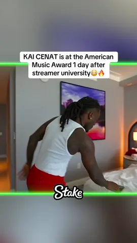 KAI CENAT is at the American Music Award 1 day after streamer university😳🔥 #Kai #kaicenat #twitch #fyp #ama #americanmusicawards #musicawards #redcarpet #live #celeb #awards #music #rap 