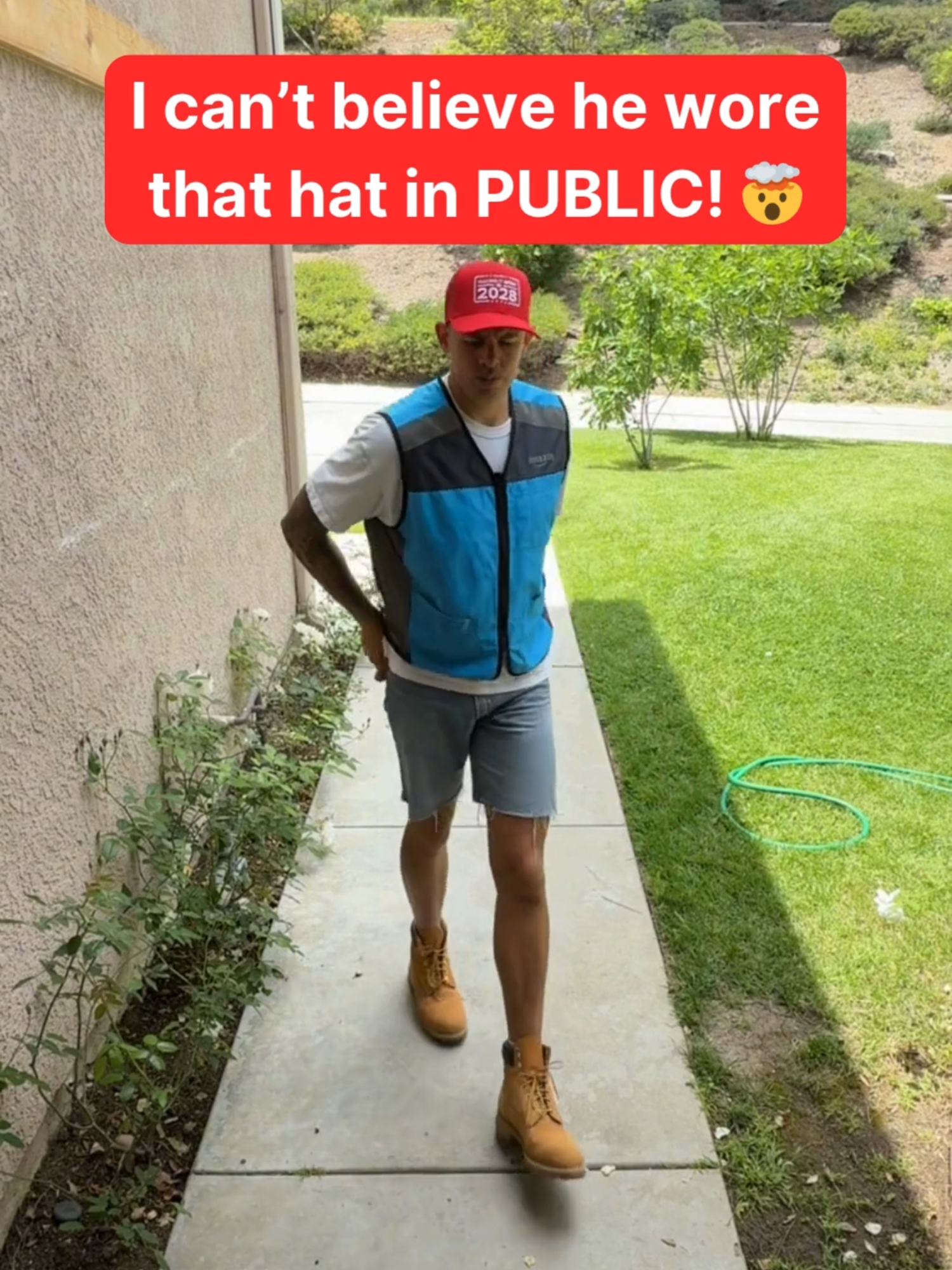 Wait til you see what it says! 😱 #hats #delivery #driver #funny