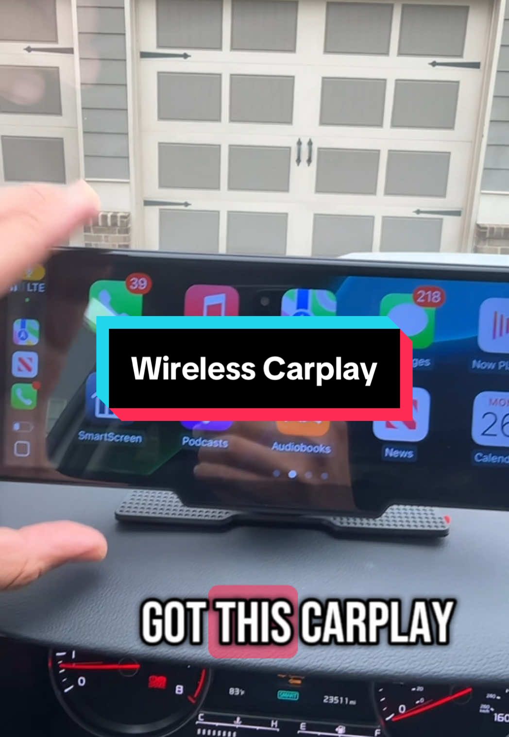 CarPlay. Dash cam. No wires. It even installs in 5 minutes. #TikTokShop #TikTokMadeMeBuyIt #WirelessCarPlay #PlugAndPlayTech #CoolCarMods #EverydayEssentials