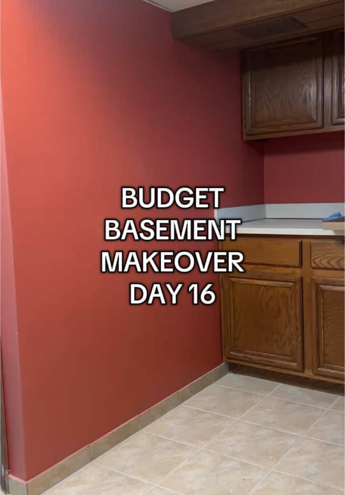 The budget basement makeover is almost done!! We just have one more corner to tackle along with the drop ceiling 🥹 #basementmakeover #basementrenovation #diyhomeprojects #diyhomeimprovement 