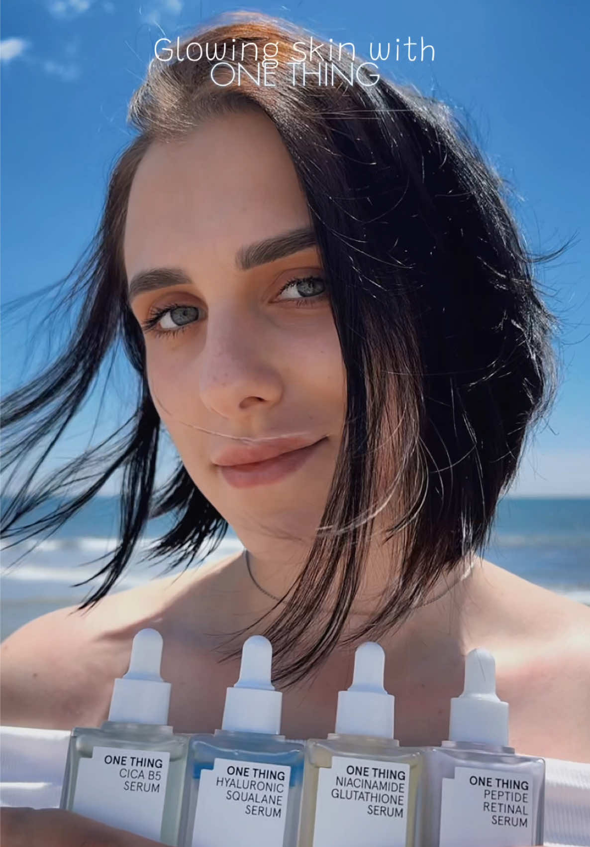 A new skincare discovery ✨  @ONE THING ressed me! • Peptide Retinal – smoothes & restores glow • Cica B5 – calms, soothes, strengthens • Hyaluronic Squalane – deep hydration + bounce • Niacinamide Glutathione – brightens & evens tone @BAZZAAL  #withONETHING #onethinghyaluronicsqualaneserum #moisturelock #juicyskin #lastinghydration #ugc #ugccreator #contentcreator #usa 