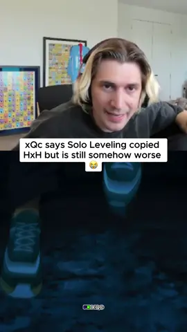 xQc is not a fan of solo leveling 😭 #xqc #anime #hxh #sololeveling #hunterxhunter