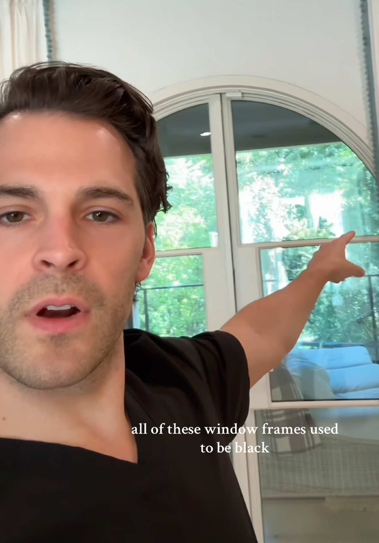 ok tell us ?!… I’m happy you love the paint at the end but did I ruin the house or is it as stunning as I think it is lol!?  But I’ll ask so he can sleep at night….. 👀 I’m honestly scared to know the answer 🫣 don’t get me wrong I am in LOVE with it and I think it’s beautiful but I’m not sure I want to get into the property value and all of that…. I would have thought doing the outside was a much bigger deal than the inside? 🆘 it’s fine right?! #bridgetandmike #homedecor #painting #ourhusband #interiordesign 