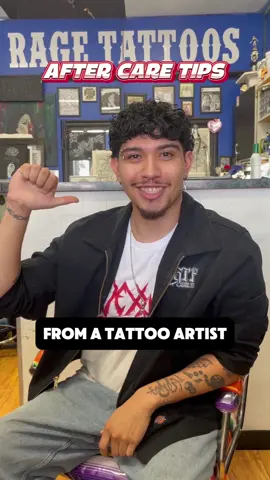aftercare is the most important part of keeping ur ink looking FRESH - Here are some tips to help you avoid some common mistakes! - regarding step 3: long term swelling should not be ignored! its natural to see swelling right after a tattoo but if youre skin is swollen and red after a couple of days contact your artist or doctor right away!  #tattoo #tattootips #tattooaftercare #alexliratattoos 