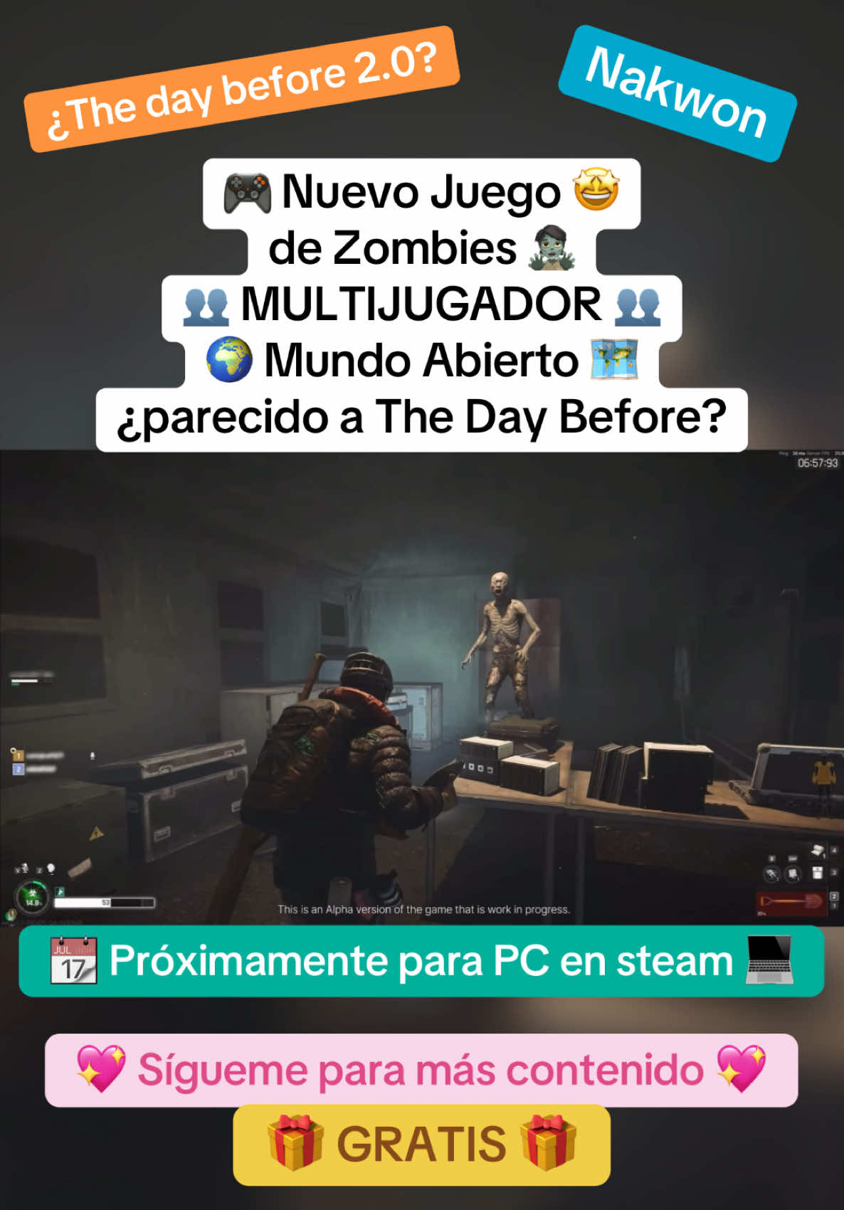 🎮 Nuevo Juego 🤩 de Zombies 🧟 MULTIJUGADOR 👥 parecido a The Day Before? 🤔 #fyp #parati #español #pivigames #veroxpivigames #juegosgratis #gratis #pc #steam #xbox #juegospc #thedaybefore #zombies #apocalipsis 