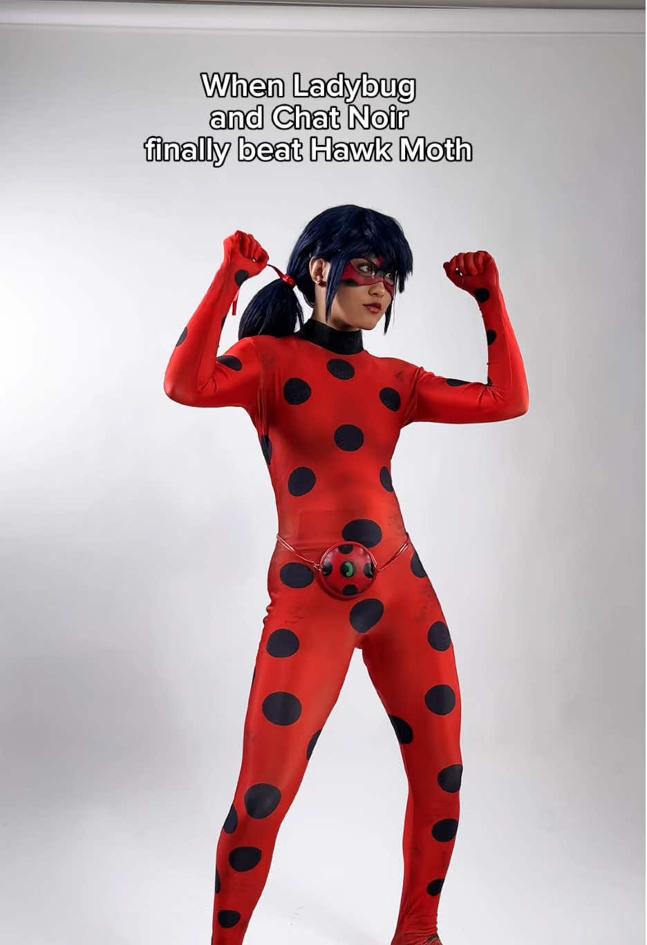 They won but at what cost😫 #miraculousladybug  #miraculousladybugcosplay #ladybugcosplay #ladybugandcatnoir #catnoircosplay #chatnoir #catnoir #cosplay 