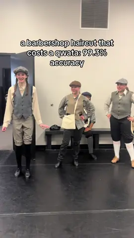 Bro had the entire audience in less than 5 seconds!! #newsies #kingofnewyork #broadway #tapdancing #barbershop #haircut #quarter 