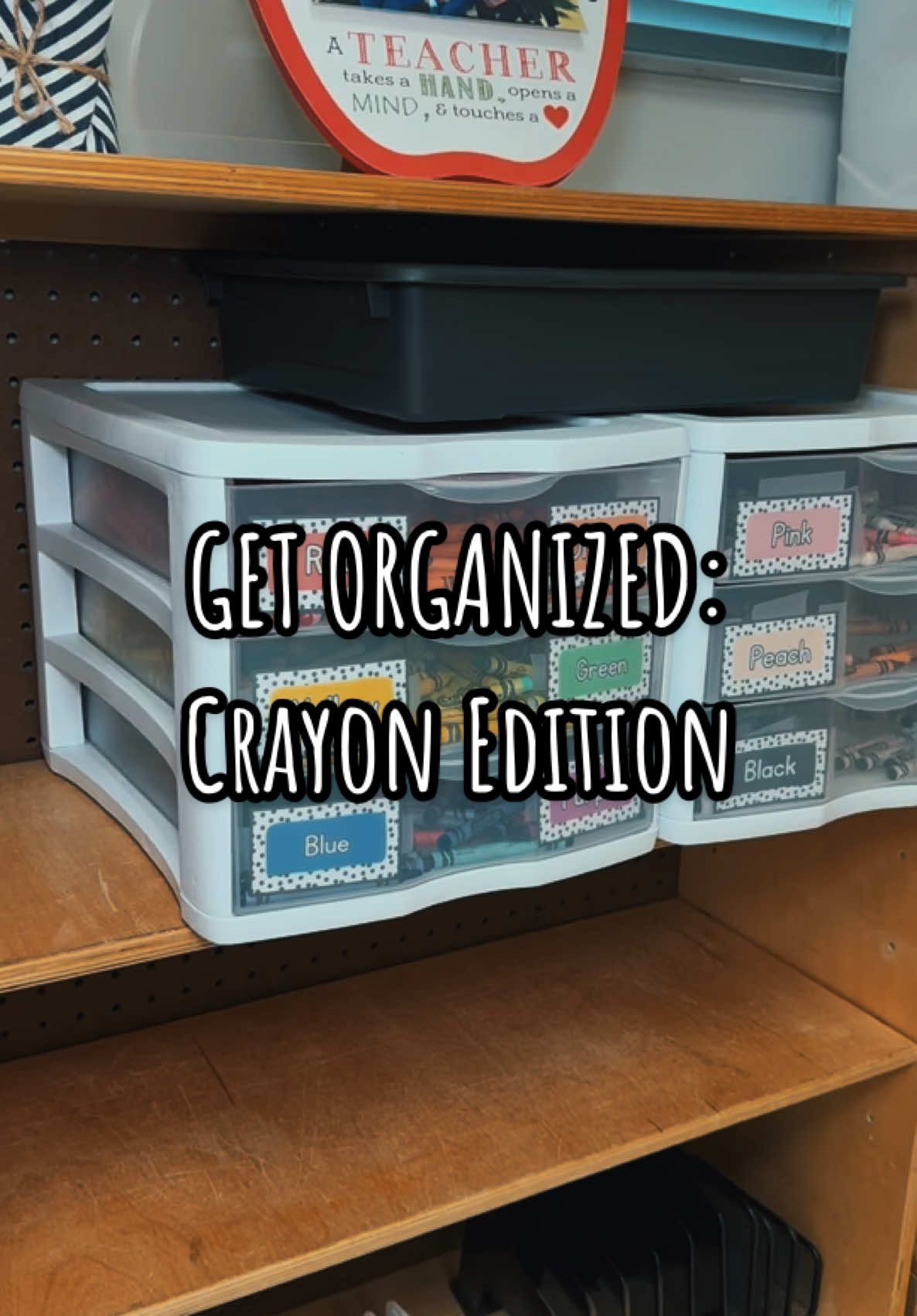 Clearly this is our crayon organizer at the end of the year 🫠 @Crayola #organize #organized #classroomorganization #fyp #foryou #teacher #teachersoftiktok #classroom #prekteacher #teachertok #teachersontiktok #schooltok #elementaryschool 