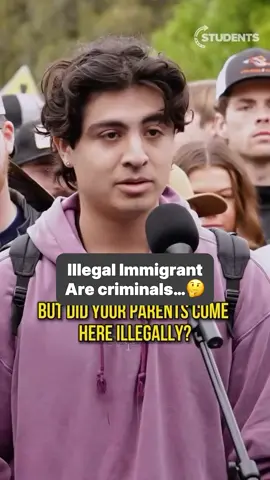 Illegal immigrant are criminals..#charliekirk #college #debate #america 